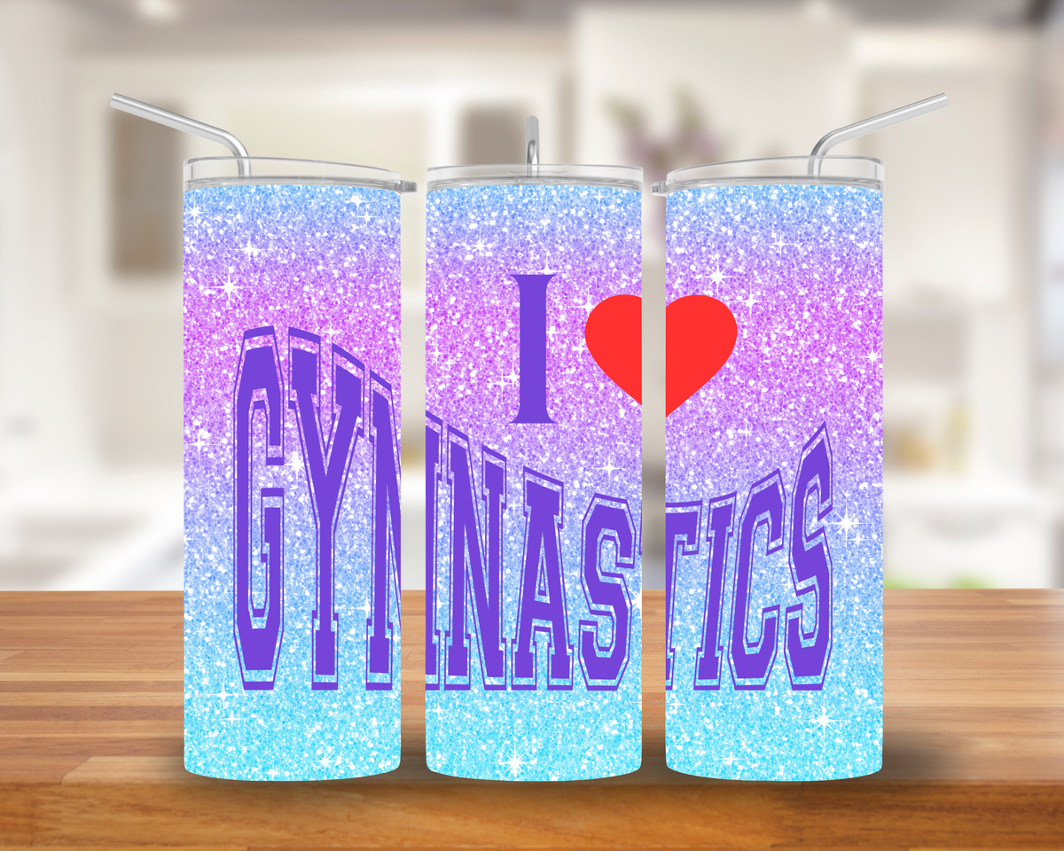 I LOVE GYMNASTICS TUMBLER