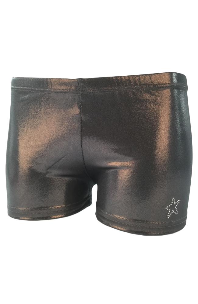 Gymnast Shorts Gun Metal Front