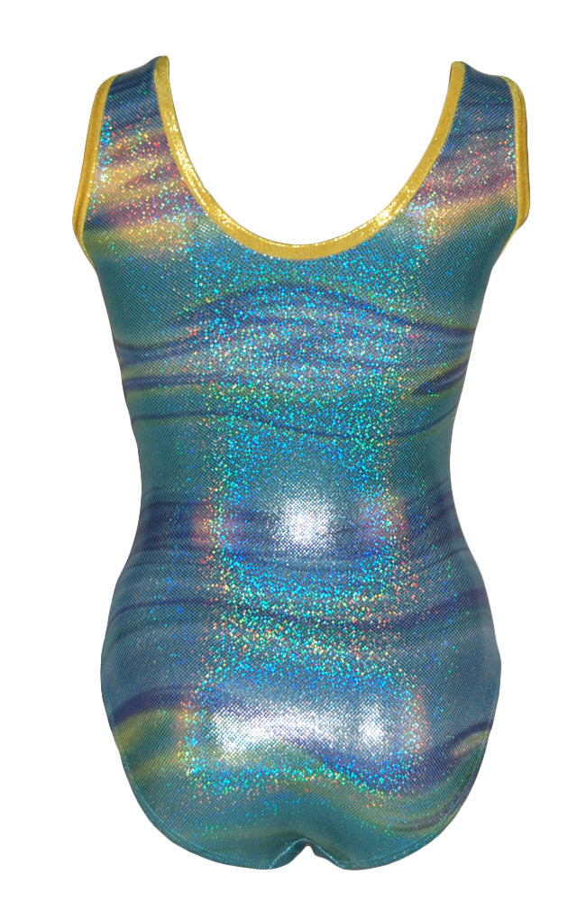 Ocean Wave Leotard Tank Style Back