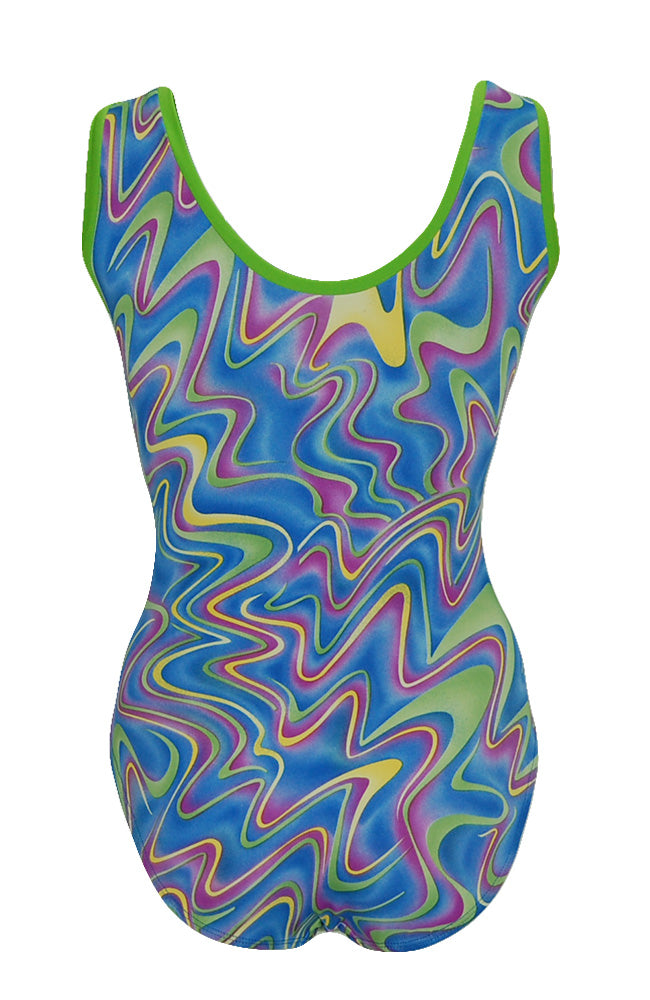 Ribbons Leotard Tank Style Back