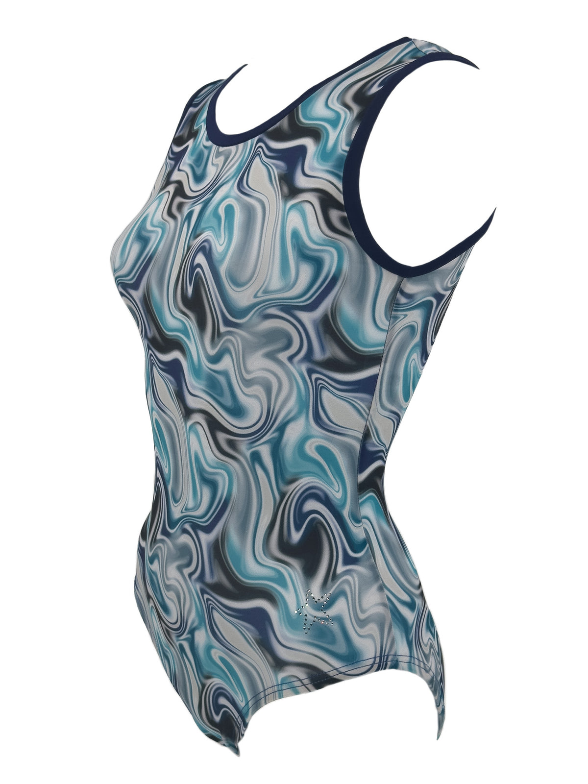 Side image tank style Candy Swirl Leotard 