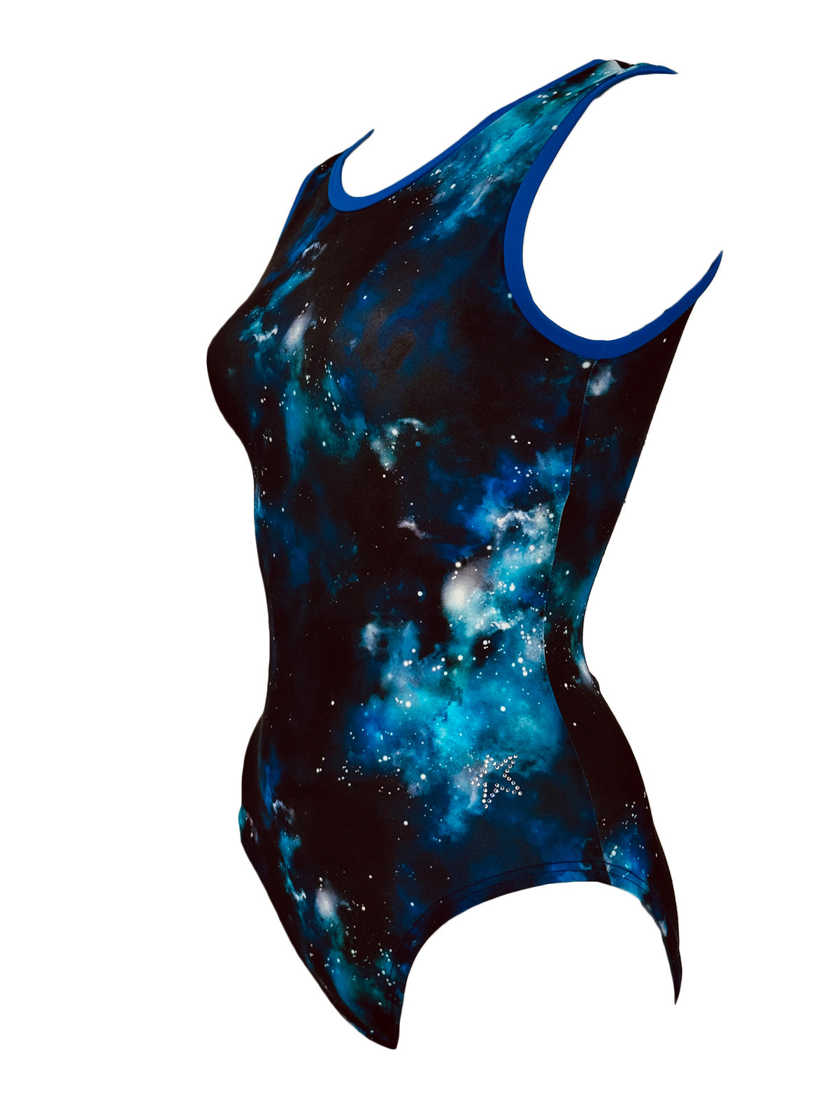 Side view image of the Galaxy Tank Style leotard