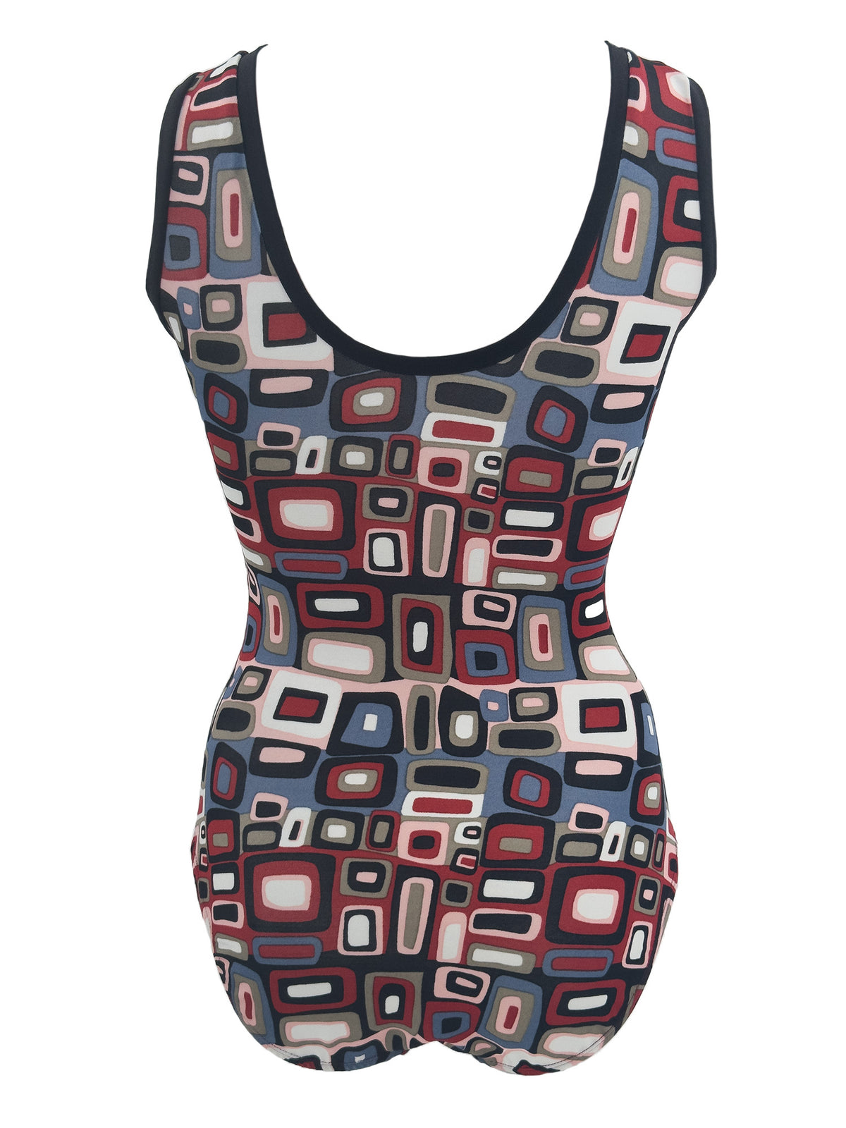 Back image tank style Geometric Leotard