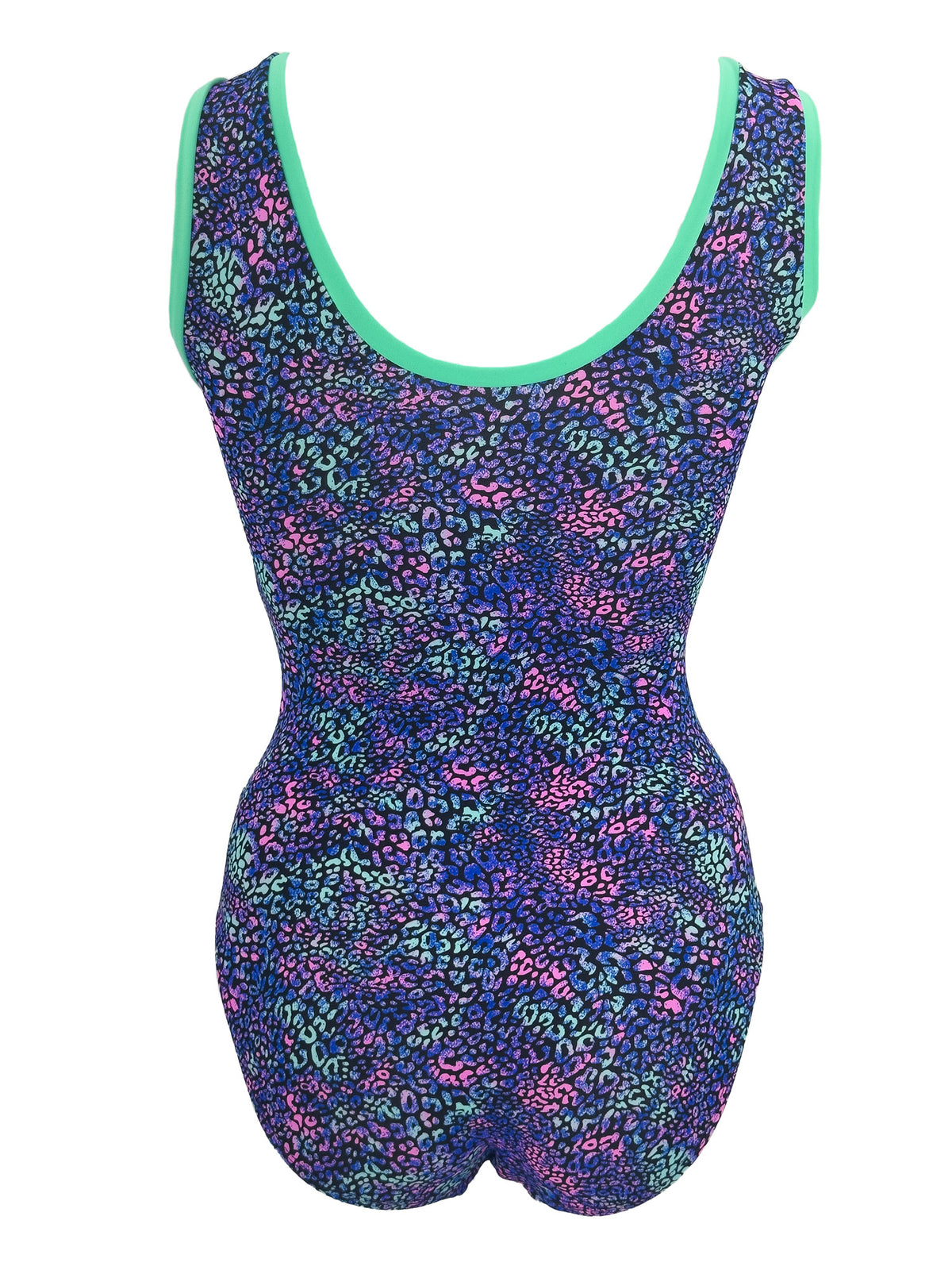 Back image tank style Leopard Print Leotard