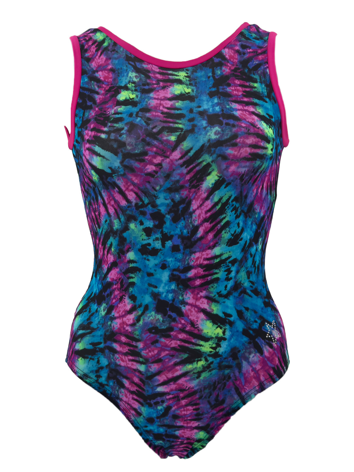 Front image tank style Neo Tie Dye Leotard