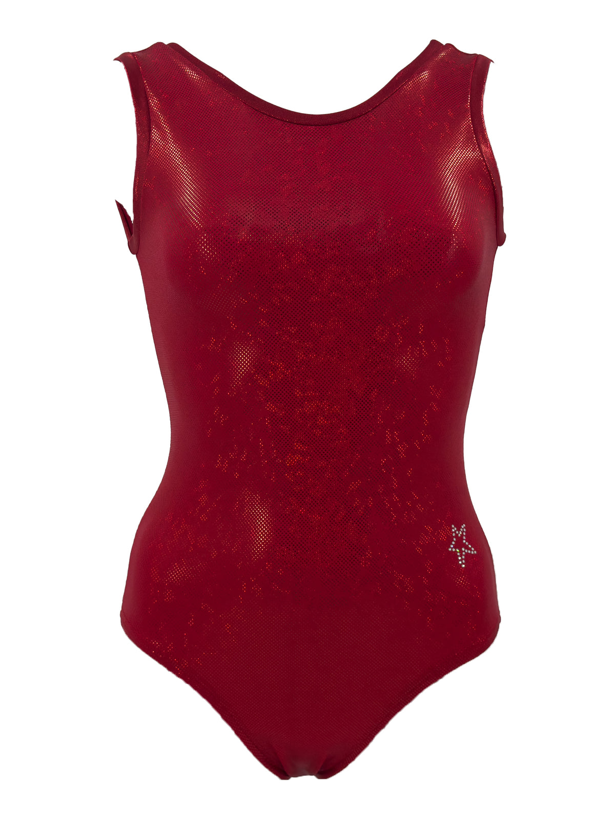 Front image of a tank style Ruby Slippers leotard