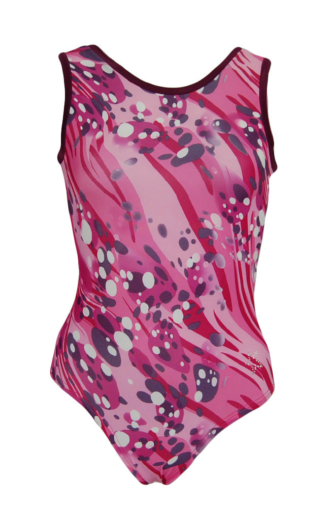 Fizzy Pink Training Leotard Tank Style Front