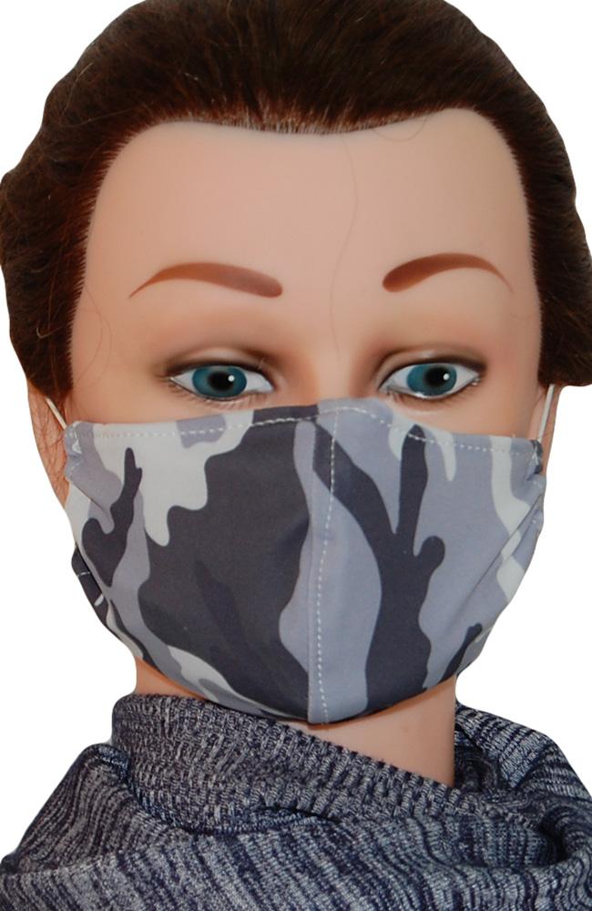  Face Mask Non-Medical Grey Camouflage