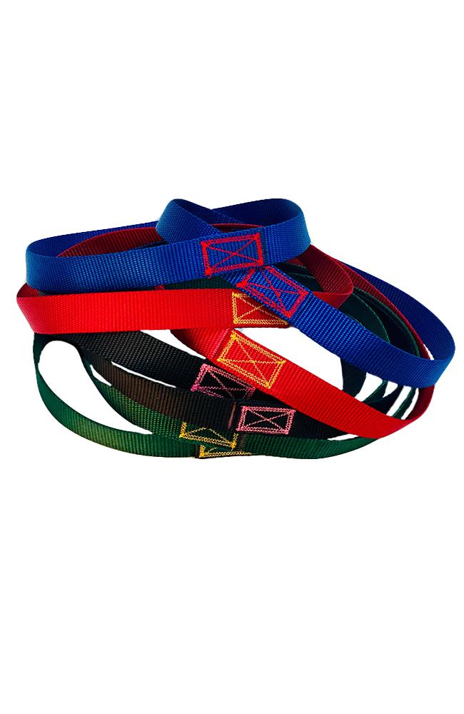 These straps are an essential training tool for mastering giant swings, tap swings, and other bar skills in blue, red, green and black.