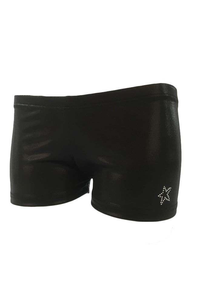 Black Gymnast Shorts Obsidian Front
