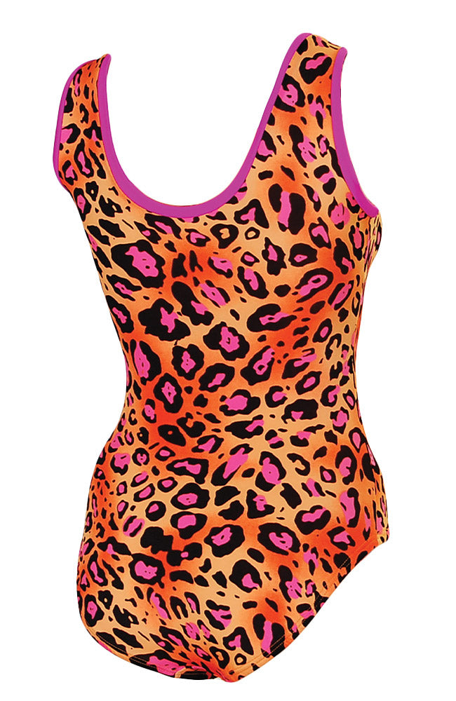 Pink Spotted Leopard Tank Style Back